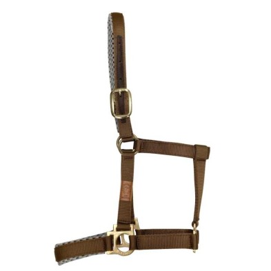 Cabezada marjoman de nylon doble con refuerzos de cuero