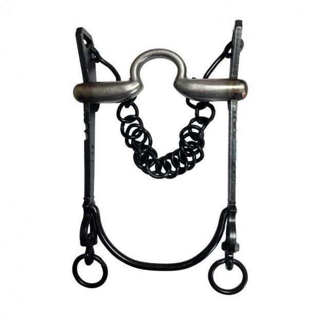 Bocado vaquero boca sapo embocadura inox barra curva