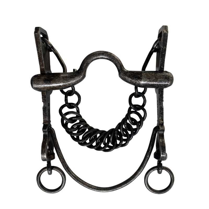 BOCADO VAQUERO INOX. ENVEJECIDO EMBOCADURA ASA CALDERA BARRA CURVA