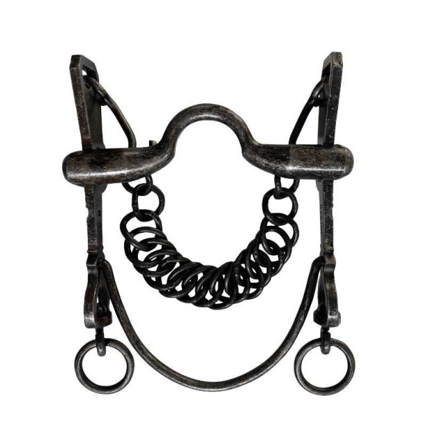 BOCADO VAQUERO INOX. ENVEJECIDO EMBOCADURA ASA CALDERA BARRA CURVA