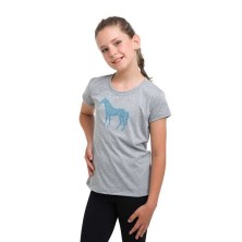Top hípico de algodón HORSE IN SKY BLUE manga corta