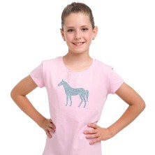 Top hípico de algodón HORSE IN SKY BLUE manga corta