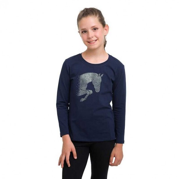 Top hípico de algodón JUMPING STAR KIDS manga larga