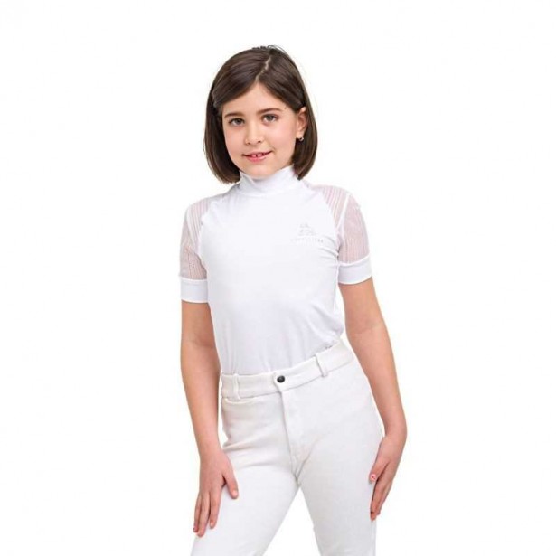 Camiseta hípica de concurso CONTESSA KIDS manga corta Cavalliera