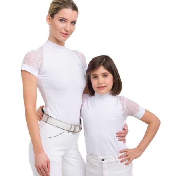 Camiseta hípica de concurso CONTESSA KIDS manga corta Cavalliera