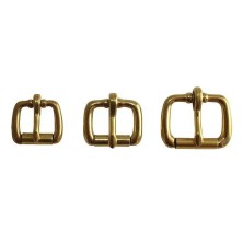HEBILLA RECTANGULAR DE BRONCE CON RODILLO