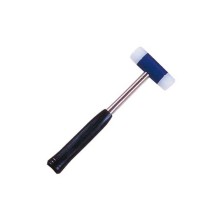 MARTILLO NYLON CON MANGO DE METAL Y GOMA ADHERENTE. CABEZA 35 MM.