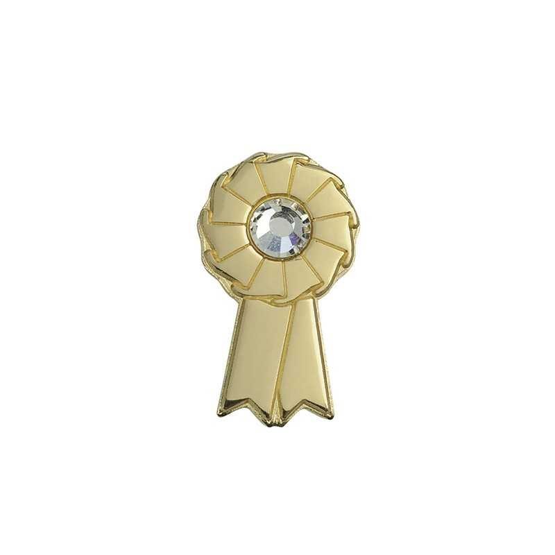 Broche a escarapela con brillantes