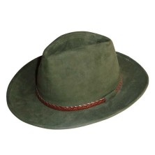 SOMBRERO DE ANTE CON TRENZA DE CUERO